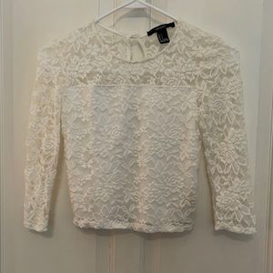 Forever 21 crop lace top